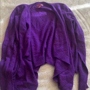 Cashmere purple cardigan